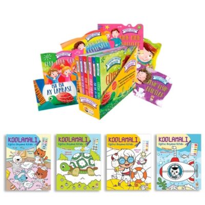 Hayal Dünyası Renkli Çocuklar İçin Kitaplar Seti (10 Kitap)