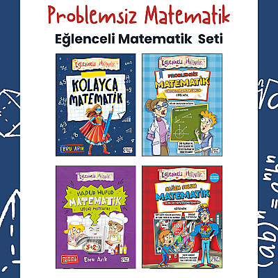 Problemsiz Matematik - Eğlenceli Matematik Seti - (4 Kitap)
