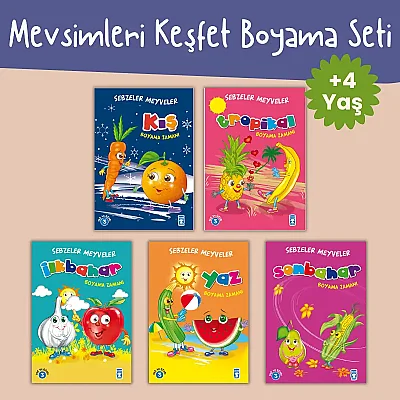 Mevsimleri Keşfet Boyama Seti (5 Kitap)