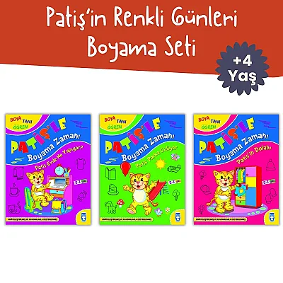 Patiş’in Renkli Günleri Boyama Seti (3 Kitap)