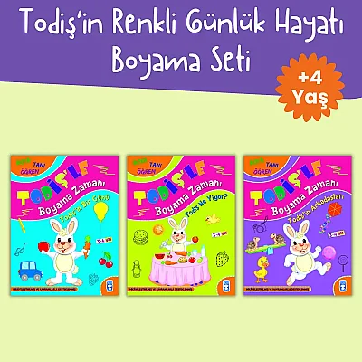 Todiş’in Renkli Günlük Hayatı Boyama Seti (3 Kitap)